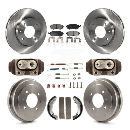 Kit de tambour à plaquettes semi-métalliques, Rotor de frein à disque avant et arrière (9 pièces) pour Hyundai Elantr
