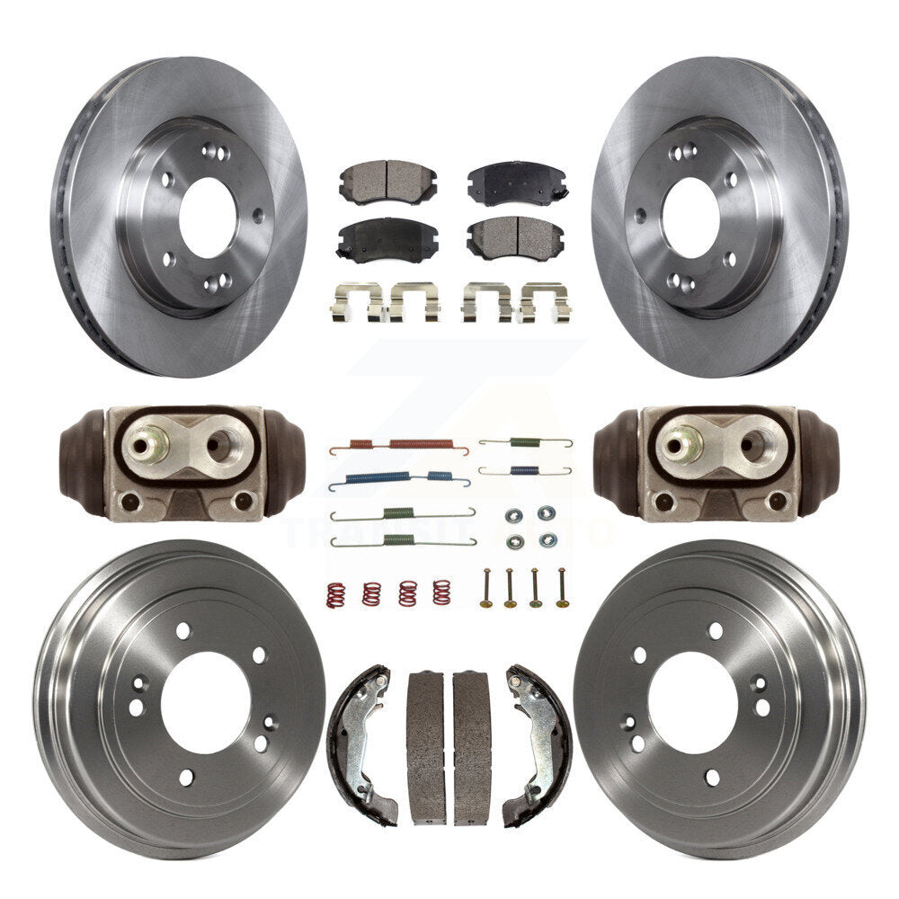 Kit de tambour à plaquettes semi-métalliques, Rotor de frein à disque avant et arrière (9 pièces) pour Hyundai Elantr
