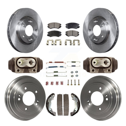 Kit de tambour à plaquettes semi-métalliques, Rotor de frein à disque avant et arrière (9 pièces) pour Hyundai Elantr