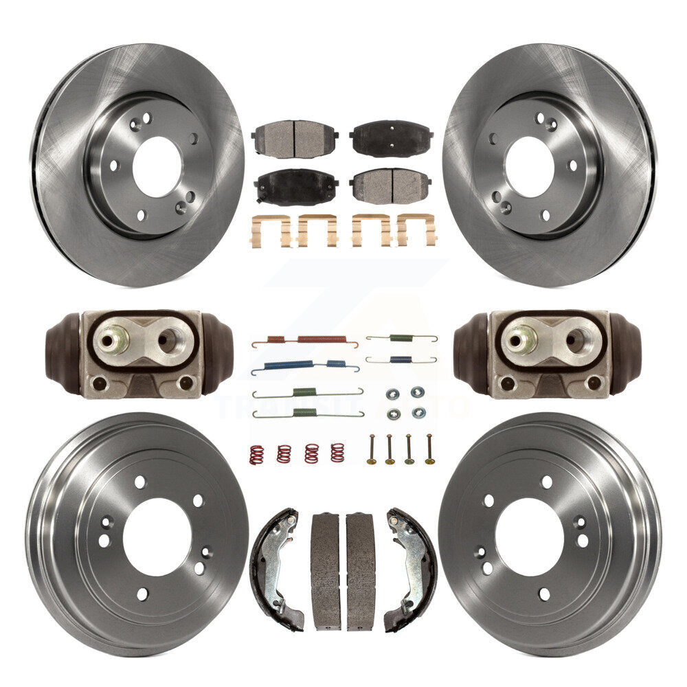 Kit de tambour à plaquettes semi-métalliques, Rotor de frein à disque avant et arrière (9 pièces) pour Hyundai Elantr