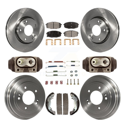 Kit de tambour à plaquettes semi-métalliques, Rotor de frein à disque avant et arrière (9 pièces) pour Hyundai Elantr