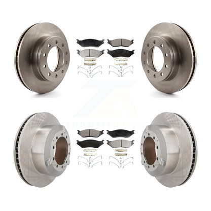 Kit de rotor de frein avant et arrière et plaquettes semi-métalliques pour Ford F-450 Super Duty F-55