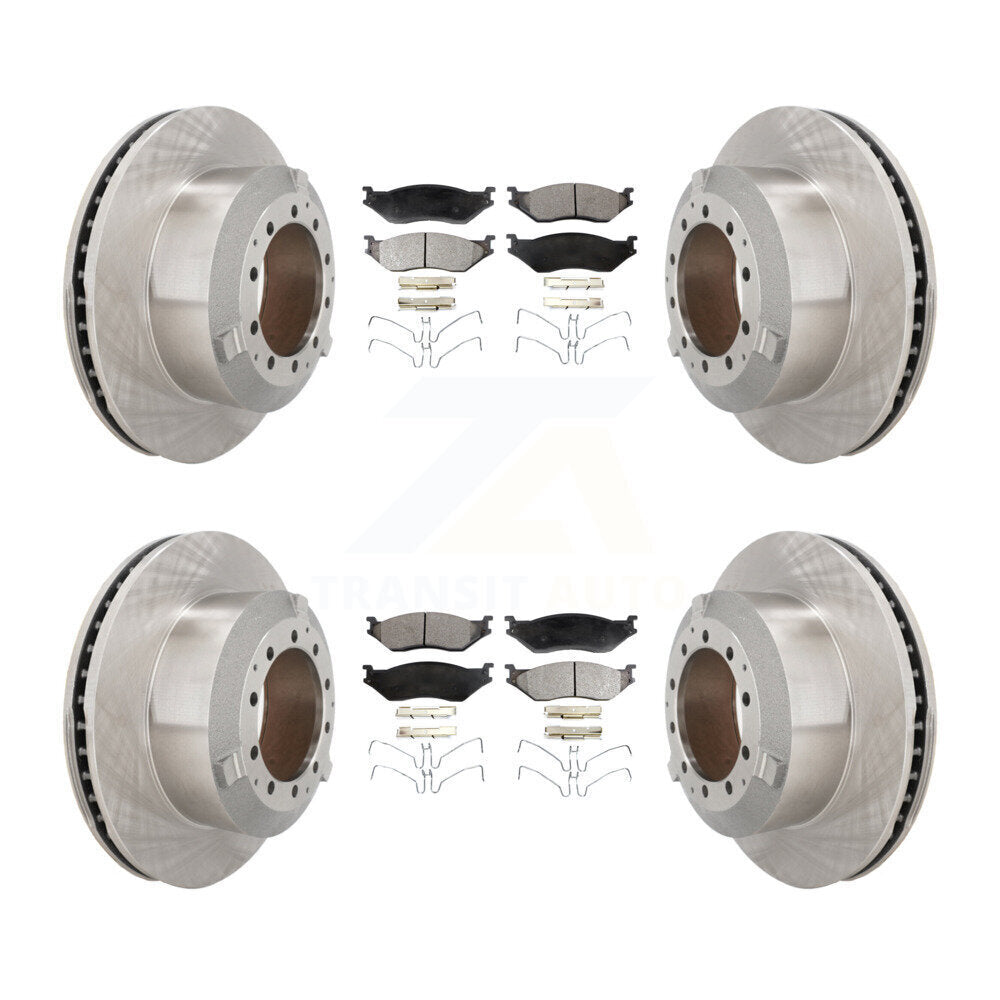 Kit de rotor de frein avant et arrière et plaquettes semi-métalliques pour International TerraStar IC A