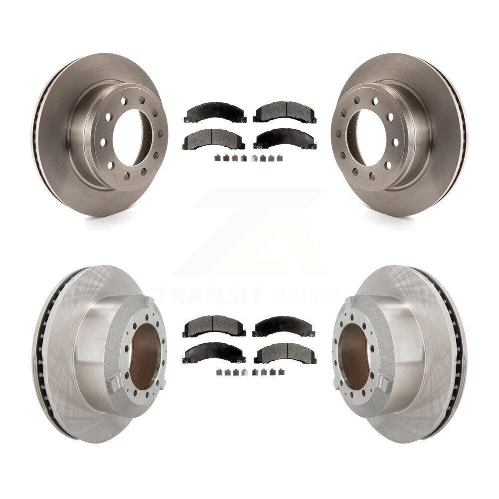 Kit de rotor de frein avant et arrière et plaquettes semi-métalliques pour camion Ram Dodge Sterling 450