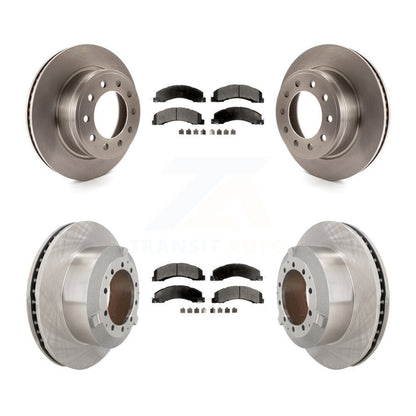 Kit de rotor de frein avant et arrière et plaquettes semi-métalliques pour camion Ram Dodge Sterling 450