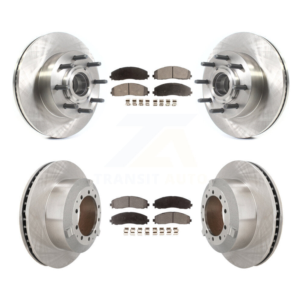 Kit de rotors de frein à disque avant et arrière et plaquettes semi-métalliques pour Ford F-350 Super Dut