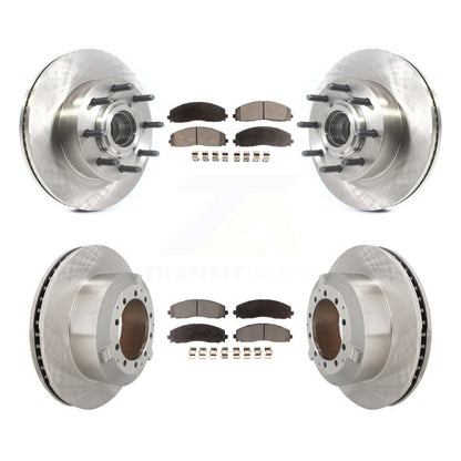 Kit de rotors de frein à disque avant et arrière et plaquettes semi-métalliques pour Ford F-350 Super Dut