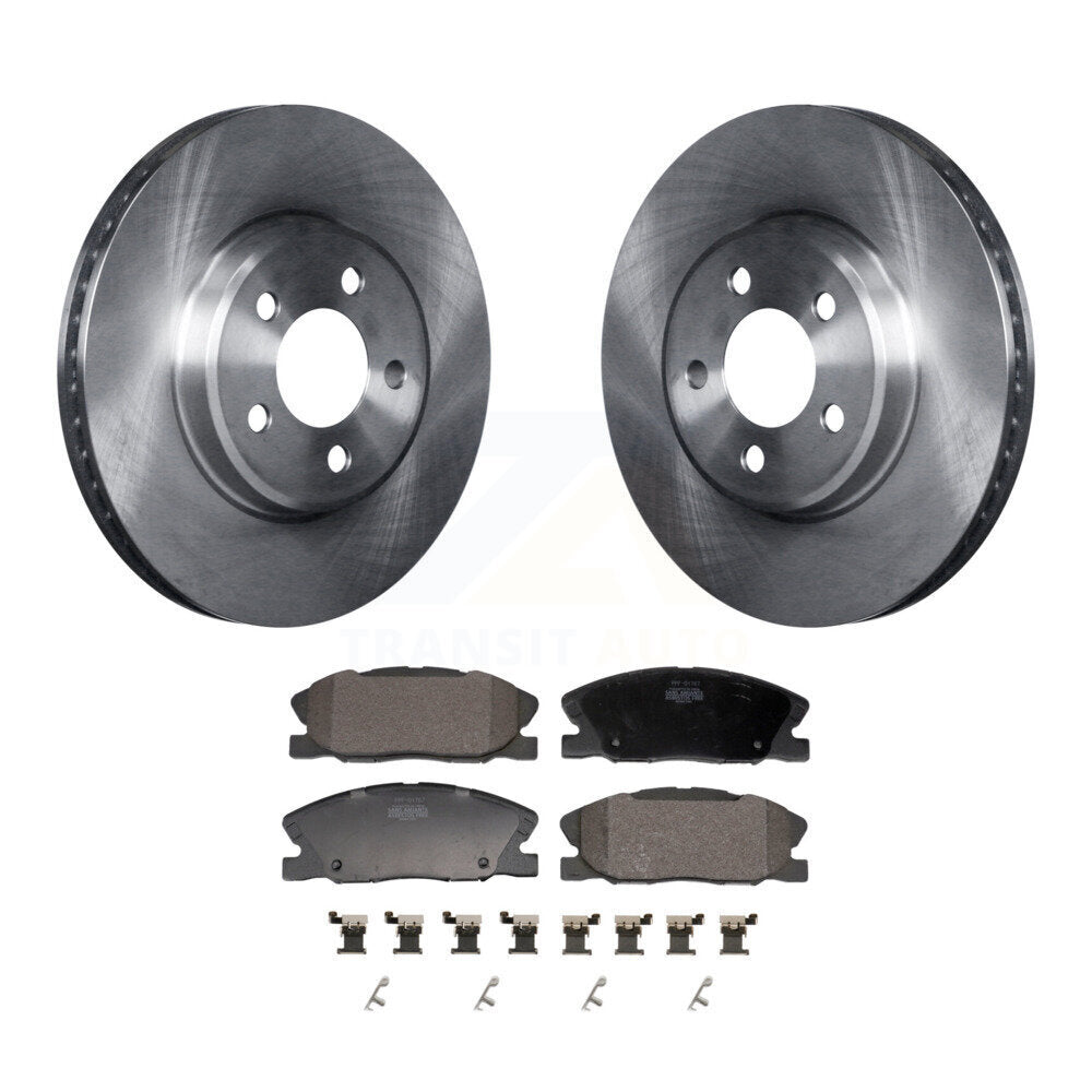 Kit de rotor de frein avant et de plaquettes semi-métalliques pour Dodge Charger RWD 2014 avec 3.6