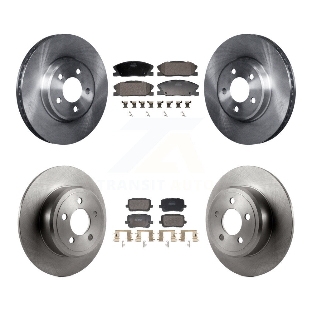 Kit de plaquettes de frein semi-métalliques pour rotors de frein avant et arrière, pour Dodge Charger RWD 14 avec 3.6