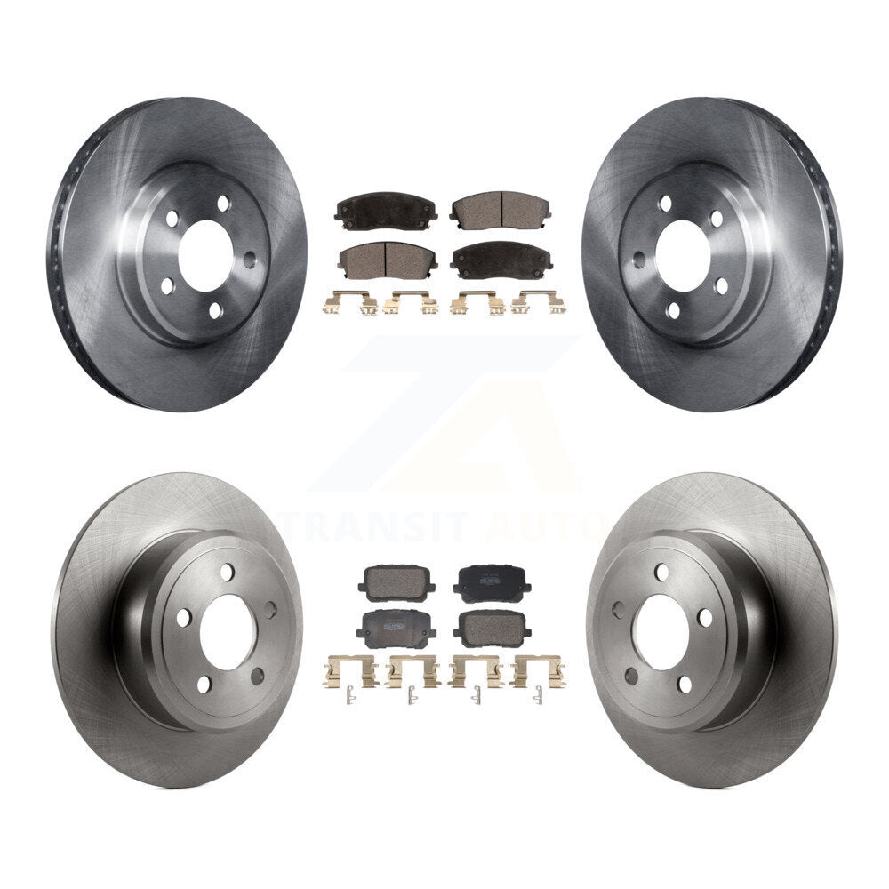 Kit de plaquettes de frein semi-métalliques pour rotors de frein avant et arrière, pour Dodge Charger RWD 14 avec 3.6