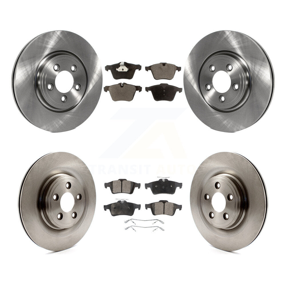 Kit de rotors de frein à disque avant et arrière et plaquettes semi-métalliques pour Jaguar XF K8F-10398