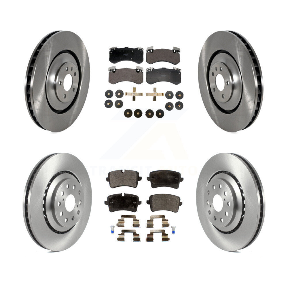 Kit de disques de frein à disque avant et arrière et plaquettes semi-métalliques pour Audi S7 S8