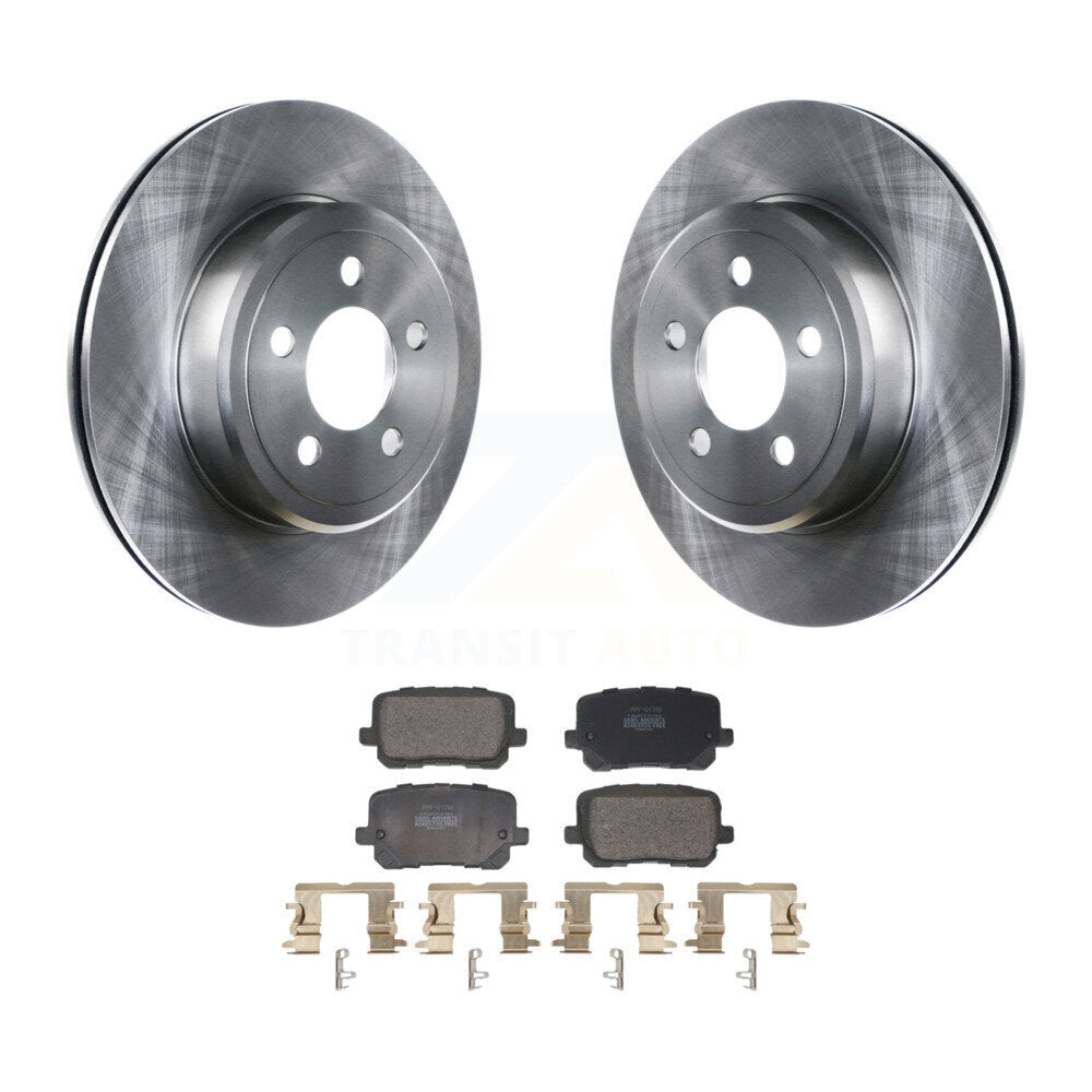 Kit de plaquettes semi-métalliques de rotor de frein arrière pour Dodge Charger RWD 2017-2018 avec 5.7