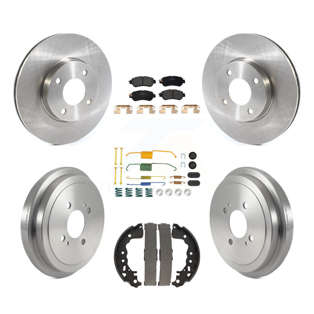 Kit de plaquettes et tambours semi-métalliques pour rotor de frein avant et arrière (7 pièces) pour Nissan Kicks Vers