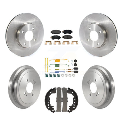 Kit de plaquettes et tambours semi-métalliques pour rotor de frein avant et arrière (7 pièces) pour Nissan Kicks Vers