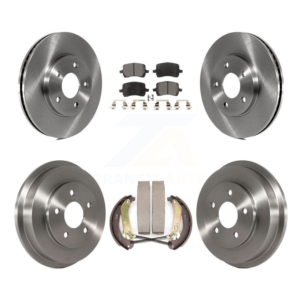 Rotors de frein à disque avant et arrière, plaquettes semi-métalliques et Kit de tambour pour Chevrolet HHR