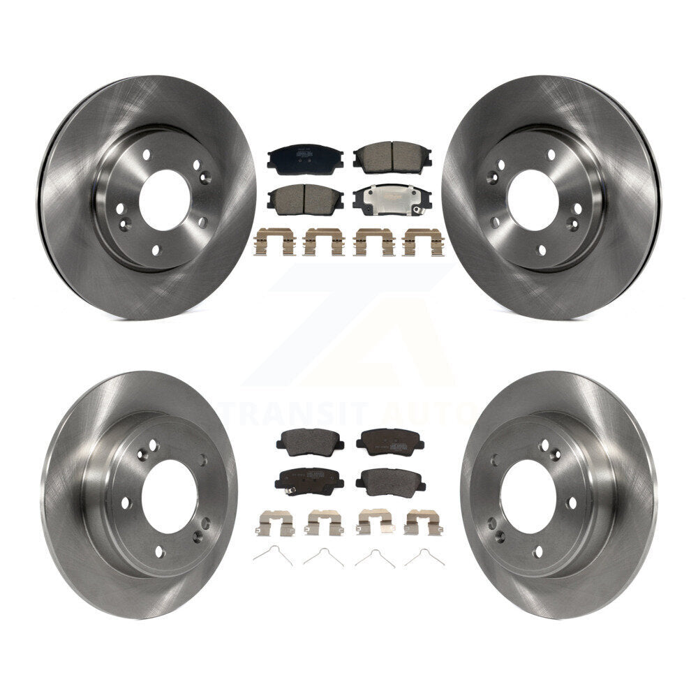 Kit de rotor de frein à disque avant et arrière et plaquettes semi-métalliques pour Hyundai Venue Kia Sou