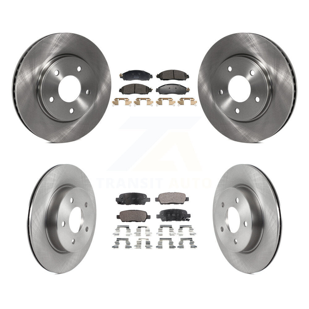 Kit de disques de frein à disque avant et arrière et plaquettes semi-métalliques pour Nissan LEAF S 2018