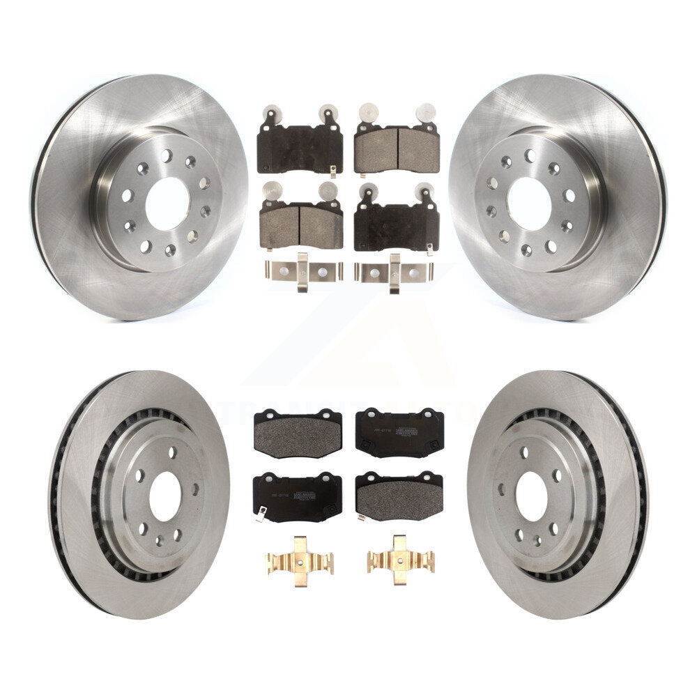 Kit de rotor de frein avant et arrière et plaquettes semi-métalliques pour Chevrolet Camaro SS avec 3.6