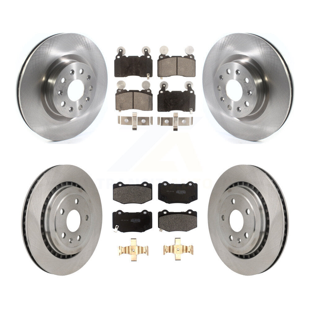 Kit de rotor de frein avant et arrière et plaquettes semi-métalliques pour Chevrolet Camaro SS avec 6.2