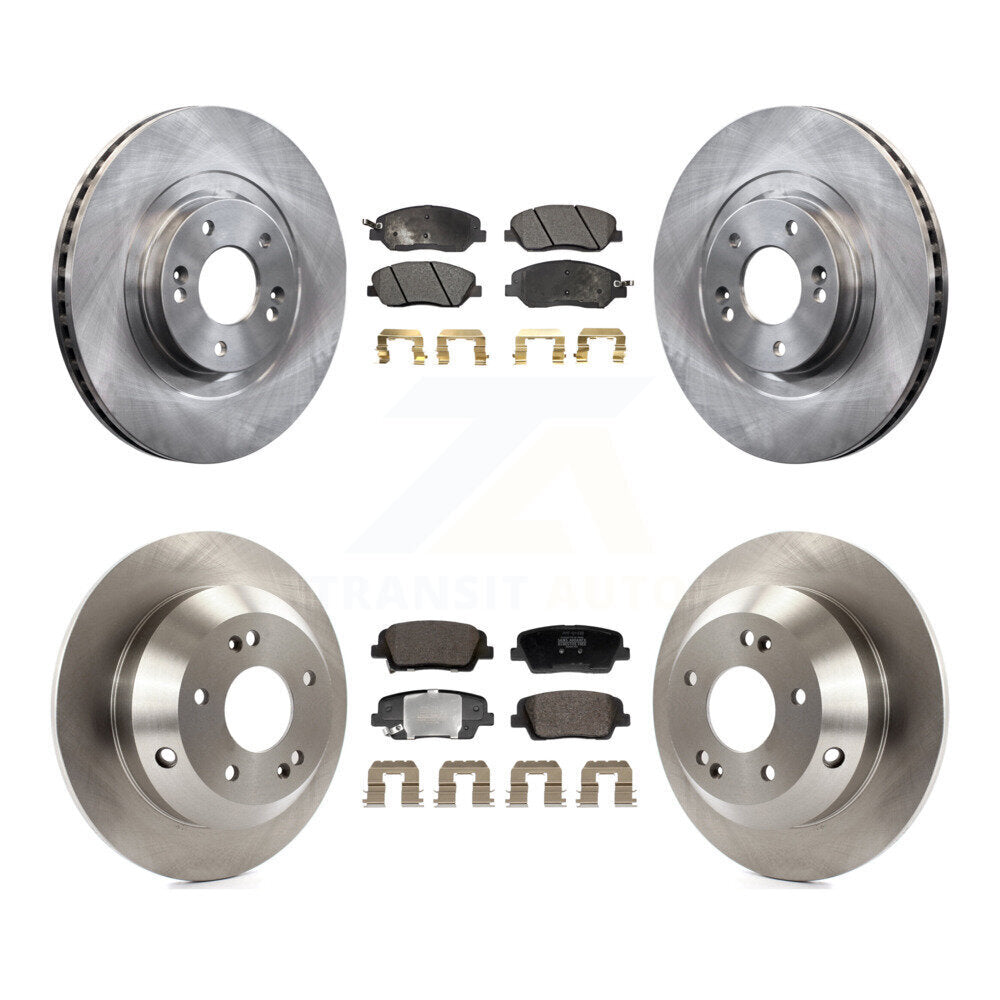 Rotor de frein à disque avant et arrière et Kit de plaquettes semi-métalliques pour Hyundai Santa Fe XL 3.3