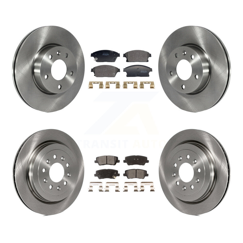 Kit de rotors de frein à disque avant et arrière et plaquettes semi-métalliques pour Cadillac ATS