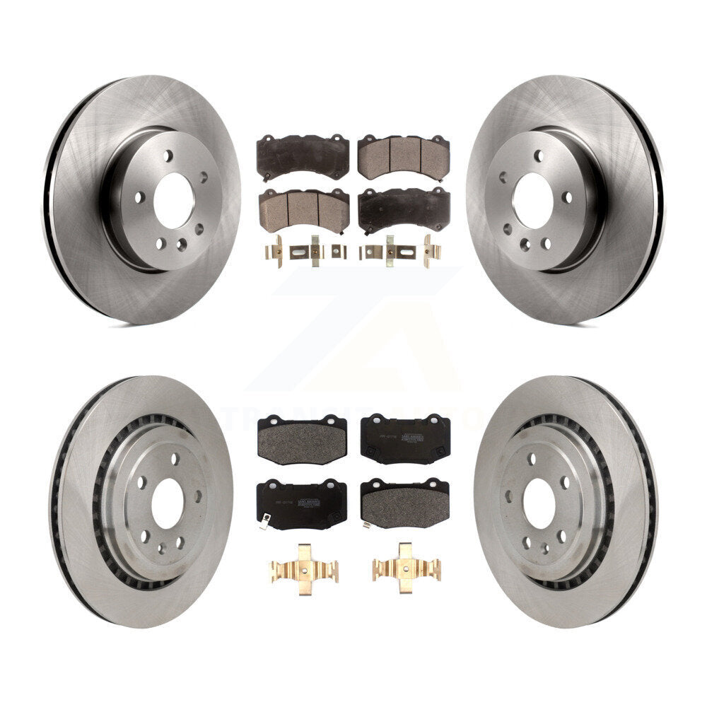 Kit de rotors de frein à disque avant et arrière et plaquettes semi-métalliques pour Cadillac ATS V