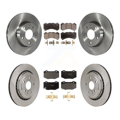 Kit de rotors de frein à disque avant et arrière et plaquettes semi-métalliques pour Cadillac ATS V 2017