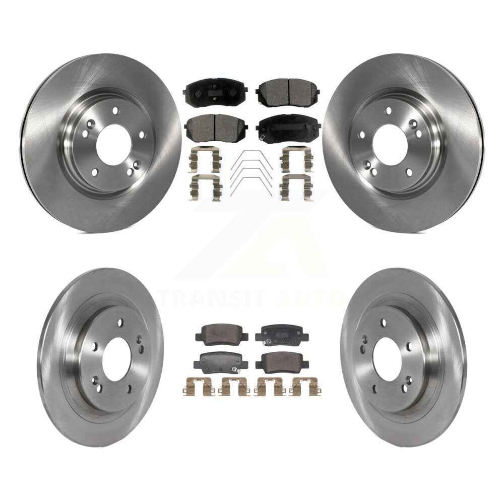 Kit de rotors de frein à disque avant et arrière et plaquettes semi-métalliques pour Kia Seltos