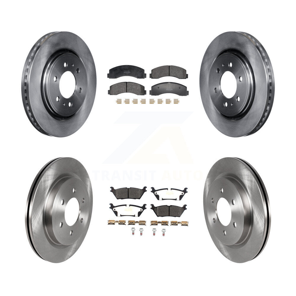 Kit de rotor de frein avant et arrière et plaquettes semi-métalliques pour Ford F-150 Expedition Lincol