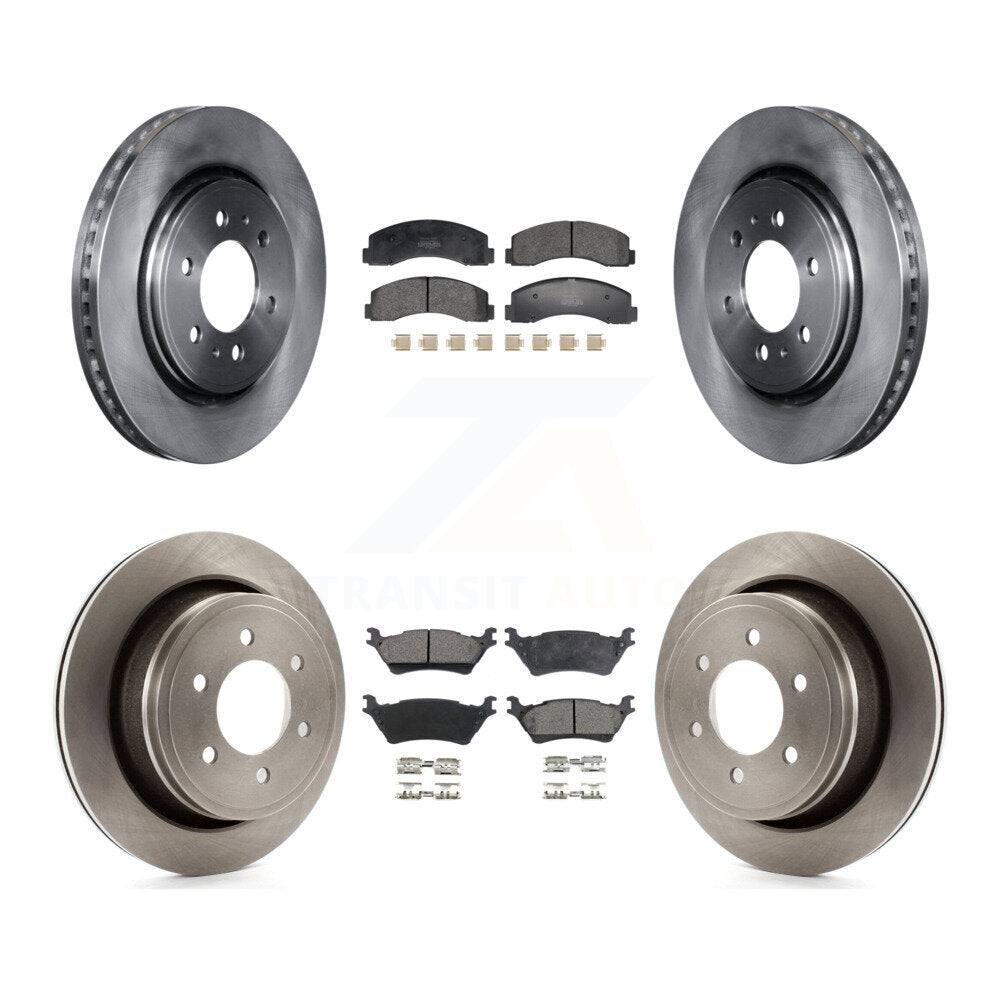 Kit de disques de frein à disque avant et arrière et plaquettes semi-métalliques pour Ford F-150