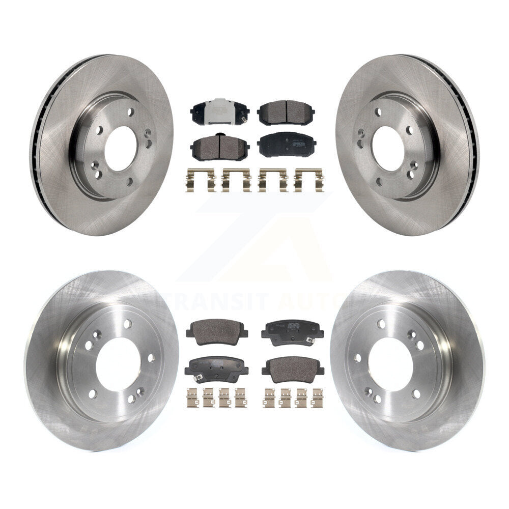 Kit de rotors de frein à disque avant et arrière et plaquettes semi-métalliques pour Hyundai Elantra