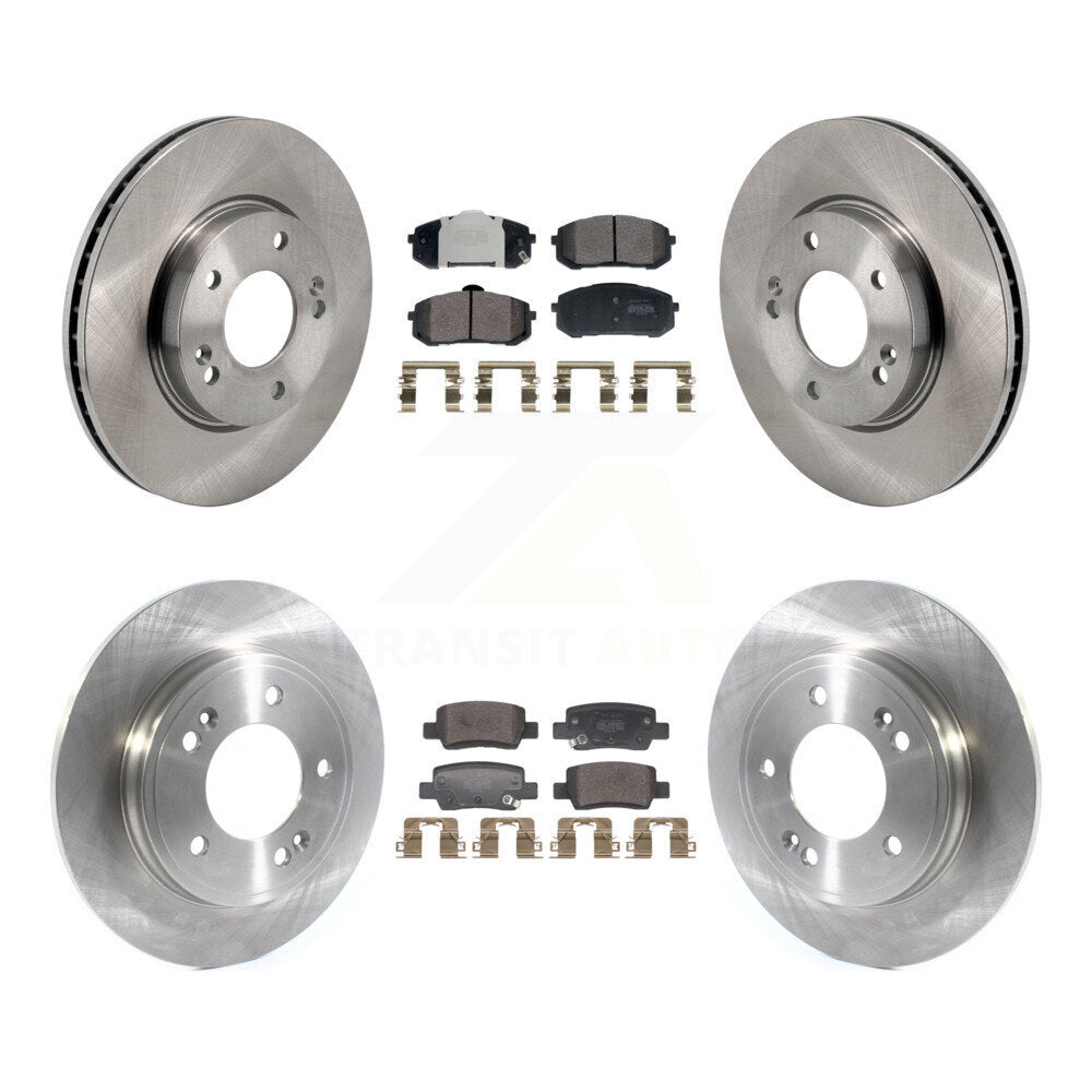 Kit de rotors de frein à disque avant et arrière et plaquettes semi-métalliques pour Hyundai Elantra