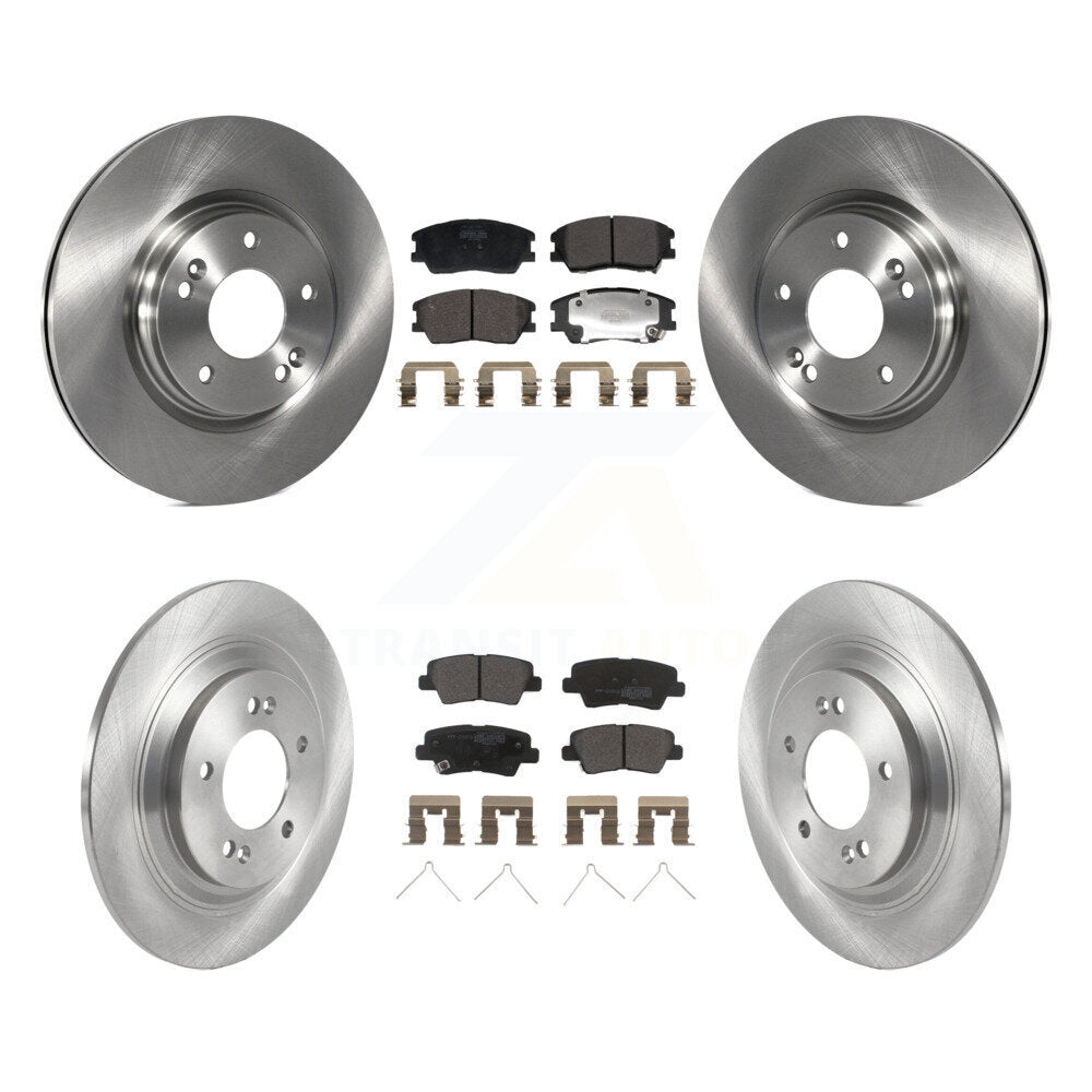 Rotors de frein à disque avant et arrière et kit de plaquettes semi-métalliques pour Kia Soul E 2020 – 2023