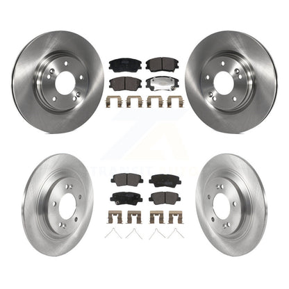Rotors de frein à disque avant et arrière et kit de plaquettes semi-métalliques pour Kia Soul E 2020 – 2023