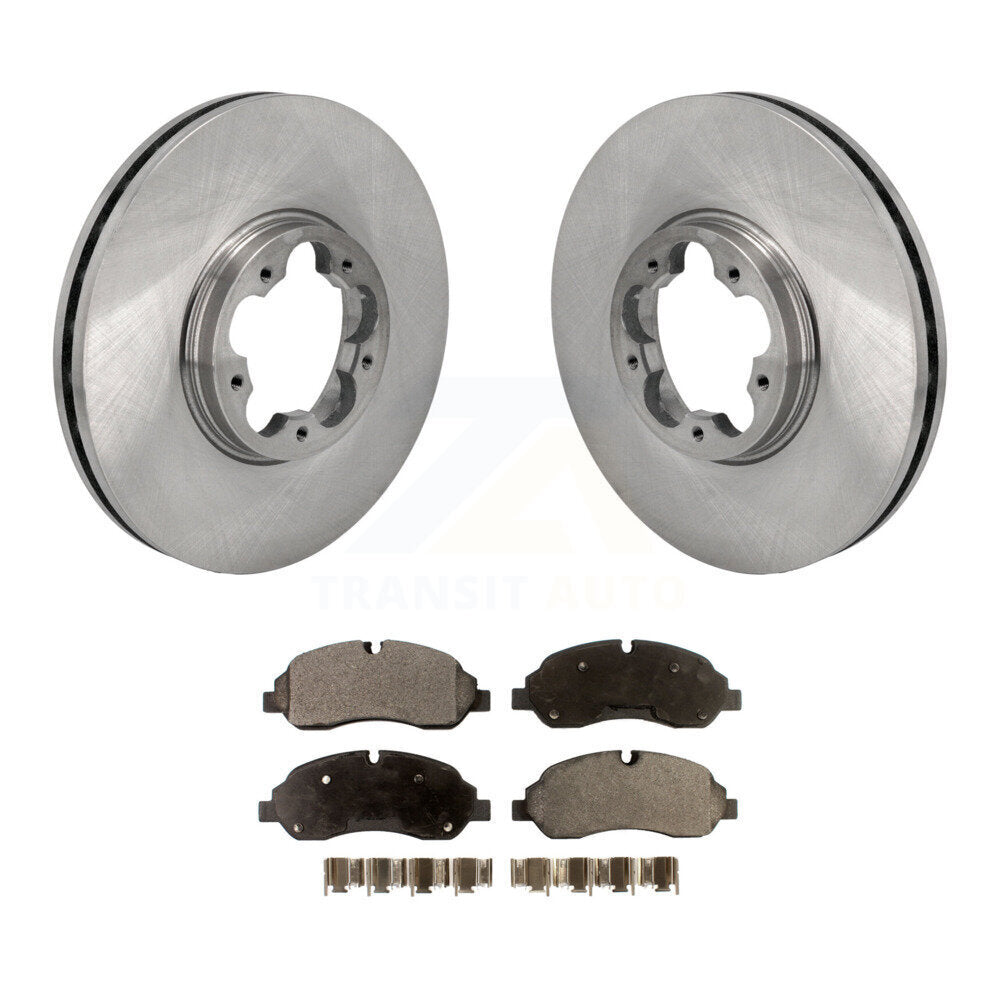 Rotors de frein à disque avant et Kit de plaquettes semi-métalliques pour Ford Transit-250 Transit-15