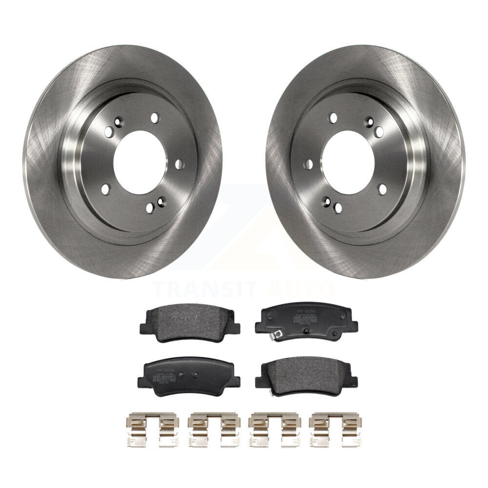 Rotors de frein à disque arrière et Kit de plaquettes semi-métalliques pour Hyundai Sonata Kia Niro EV K