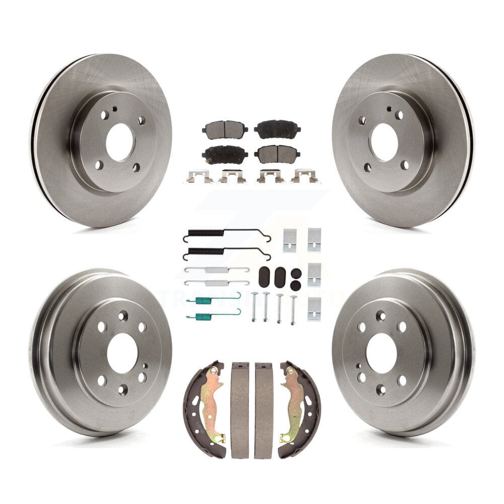 Kit de plaquettes et tambours semi-métalliques pour rotors de frein avant et arrière (7 pièces) pour Mazda 2011-2014