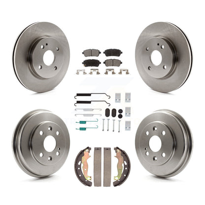 Kit de plaquettes et tambours semi-métalliques pour rotors de frein avant et arrière (7 pièces) pour Mazda 2011-2014