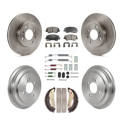 Kit de tambour à plaquettes semi-métalliques pour Rotor de frein avant et arrière (7 pièces) pour Hyundai Accen 12-17