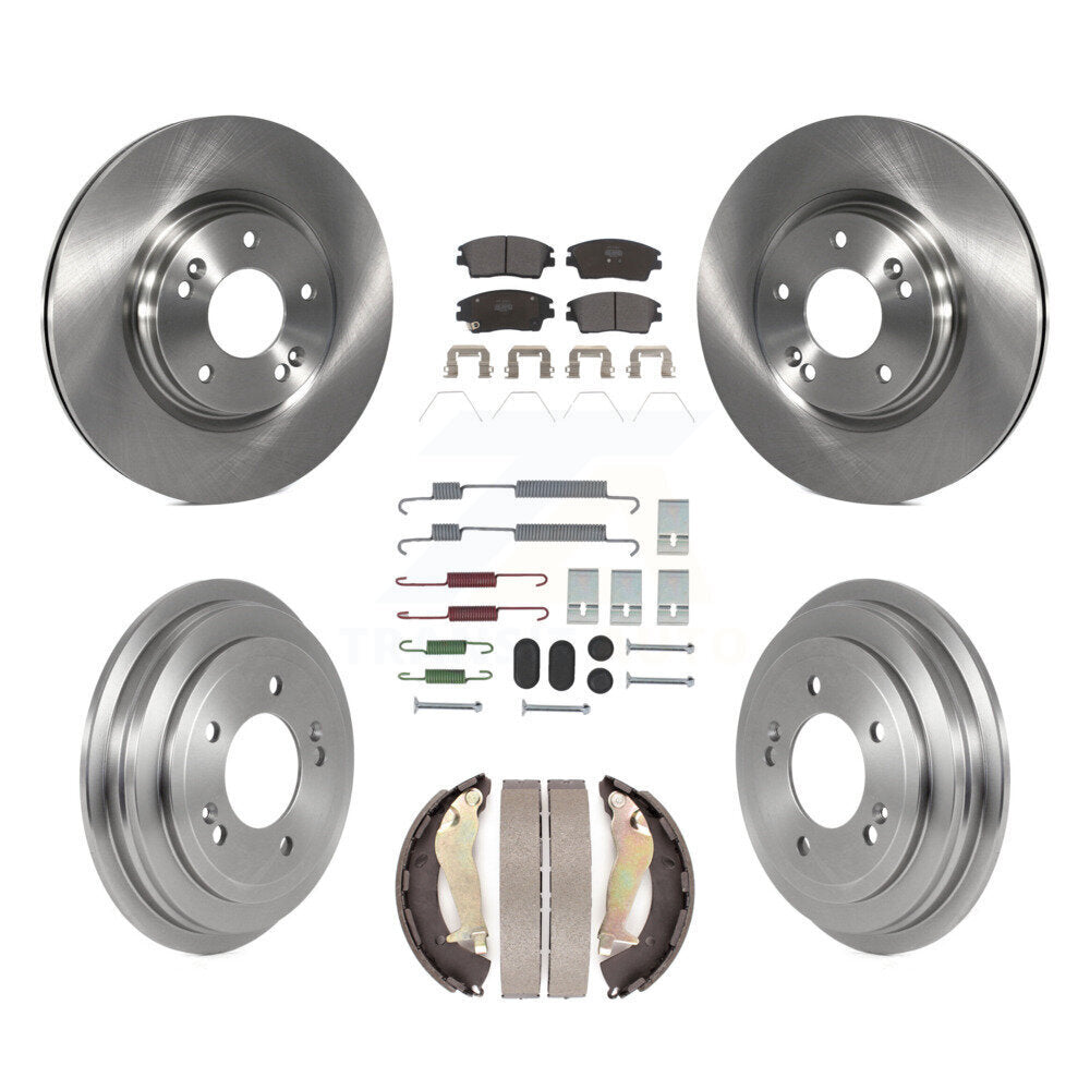 Kit de tambour à plaquettes semi-métalliques pour Rotor de frein avant et arrière (7 pièces) pour Hyundai Elantra 1.6