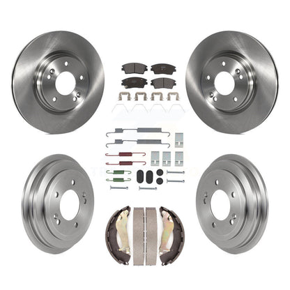 Kit de tambour à plaquettes semi-métalliques pour Rotor de frein avant et arrière (7 pièces) pour Hyundai Elantra 1.6