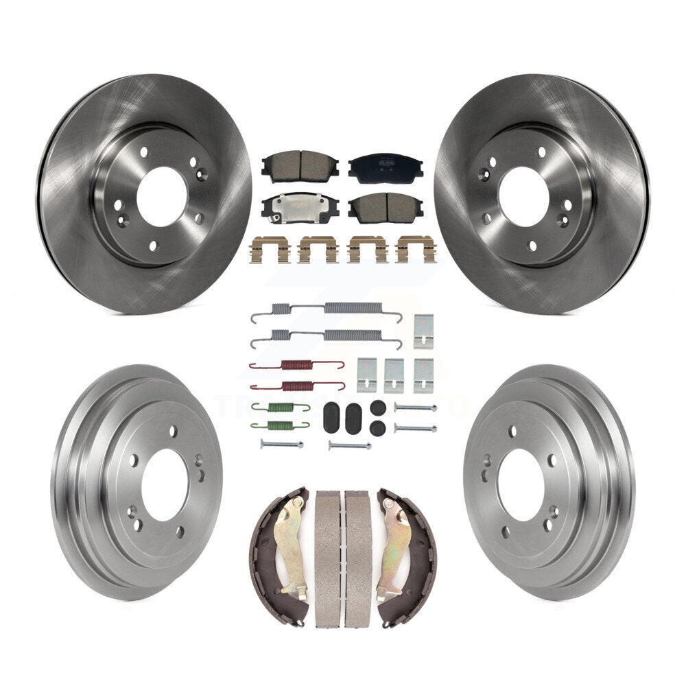 Kit de tambour à plaquettes semi-métalliques pour rotors de frein avant et arrière (7 pièces) pour Hyundai Venu 20-23