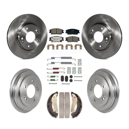 Kit de tambour à plaquettes semi-métalliques pour rotors de frein avant et arrière (7 pièces) pour Hyundai Venu 20-23