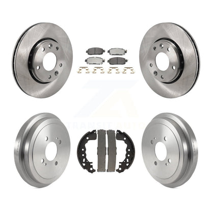Rotors de frein à disque avant et arrière, plaquettes semi-métalliques et Kit de tambour pour Nissan Kicks