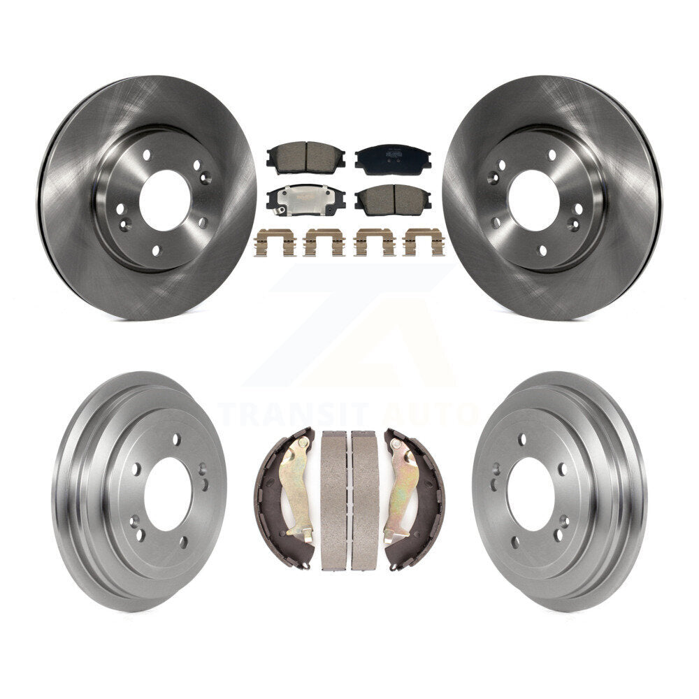 Rotors de frein avant et arrière, Kit de plaquettes et de tambour semi-métalliques pour Hyundai Venu 2020 – 2023