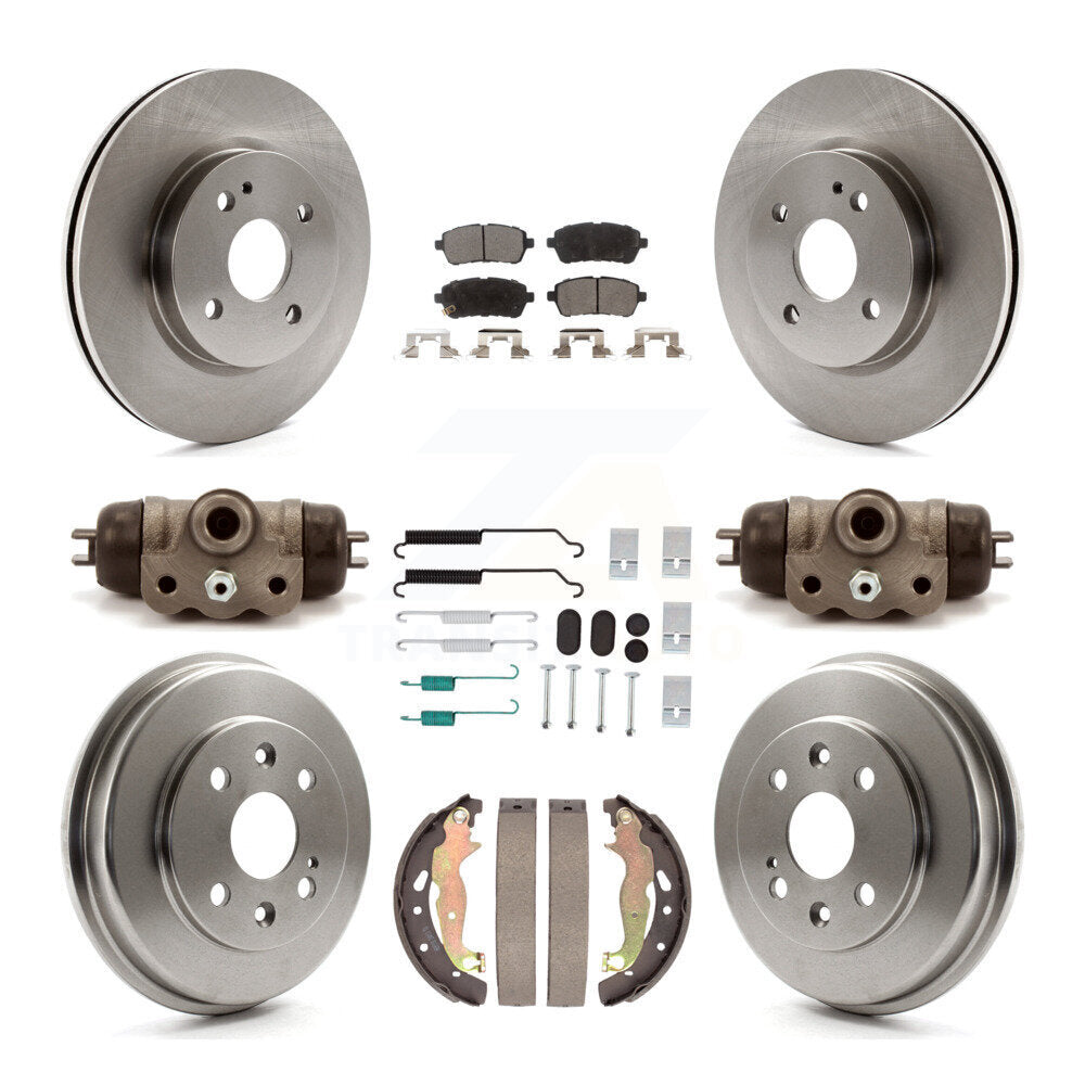 Kit de plaquettes et de tambours semi-métalliques pour rotors de frein avant et arrière (9 pièces) pour Mazda 2011-2014