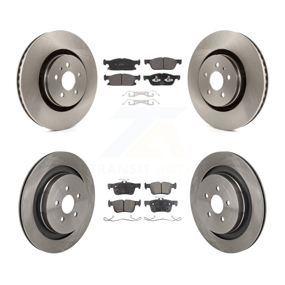 Kit de rotors de frein à disque avant et arrière et plaquettes semi-métalliques pour Lincoln Nautilus