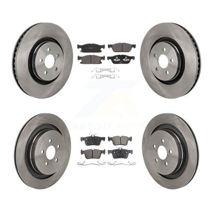 Kit de rotor de frein avant et arrière et plaquettes semi-métalliques pour Ford Edge ST 2019 avec 2.7