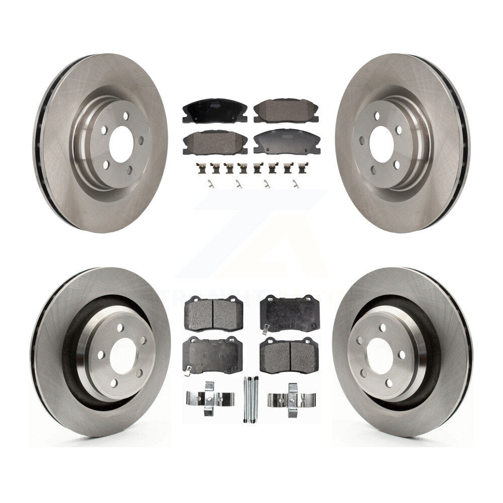Kit de rotors de frein à disque avant et arrière et plaquettes semi-métalliques pour Dodge Charger